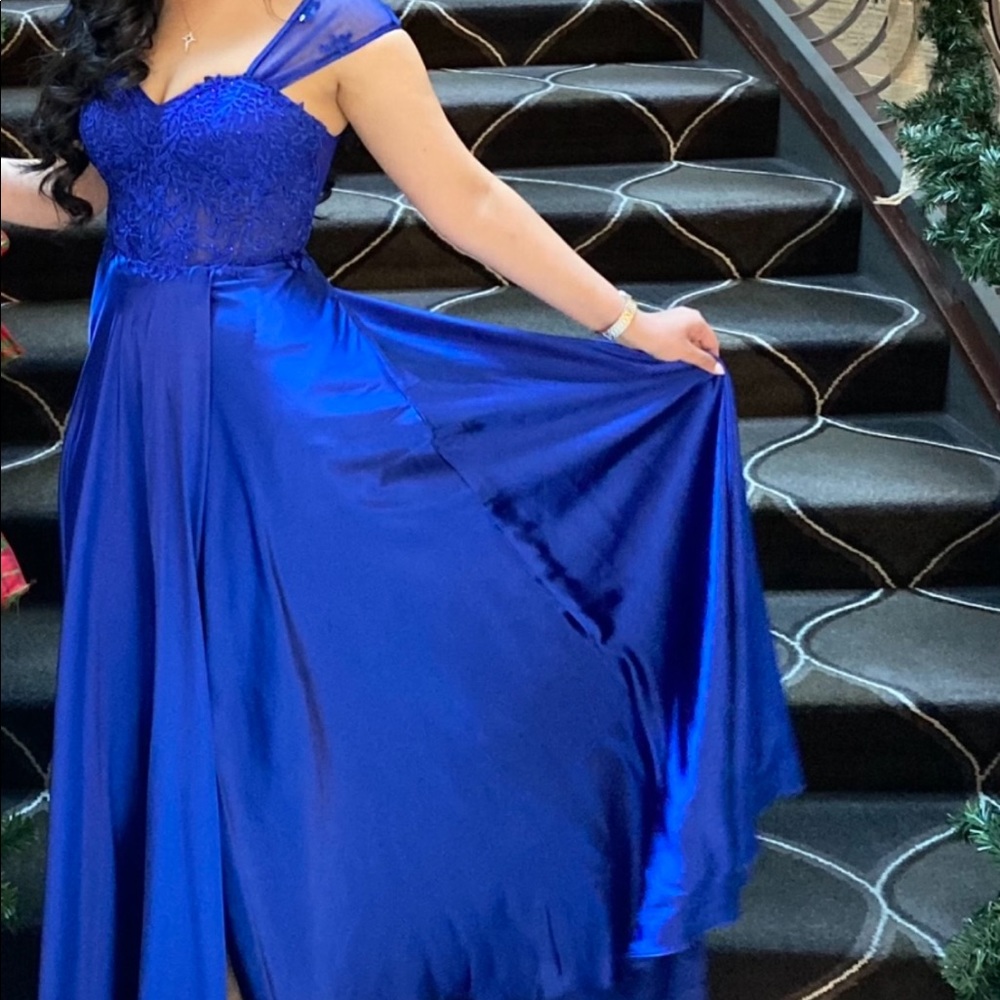 Blue prom dress. Worn once. Excellent condition